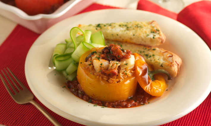 Seafood Stuffed Baked Bell Peppers