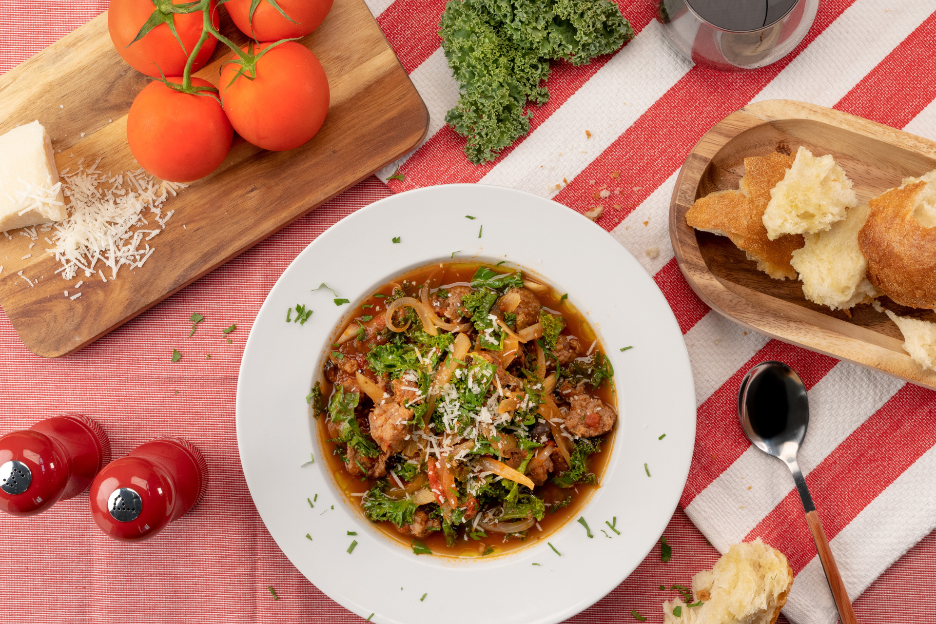 Spaghettis, steak de boeuf & légumes - Youmiam